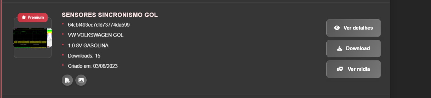 Exemplo de Oscilograma no Site
